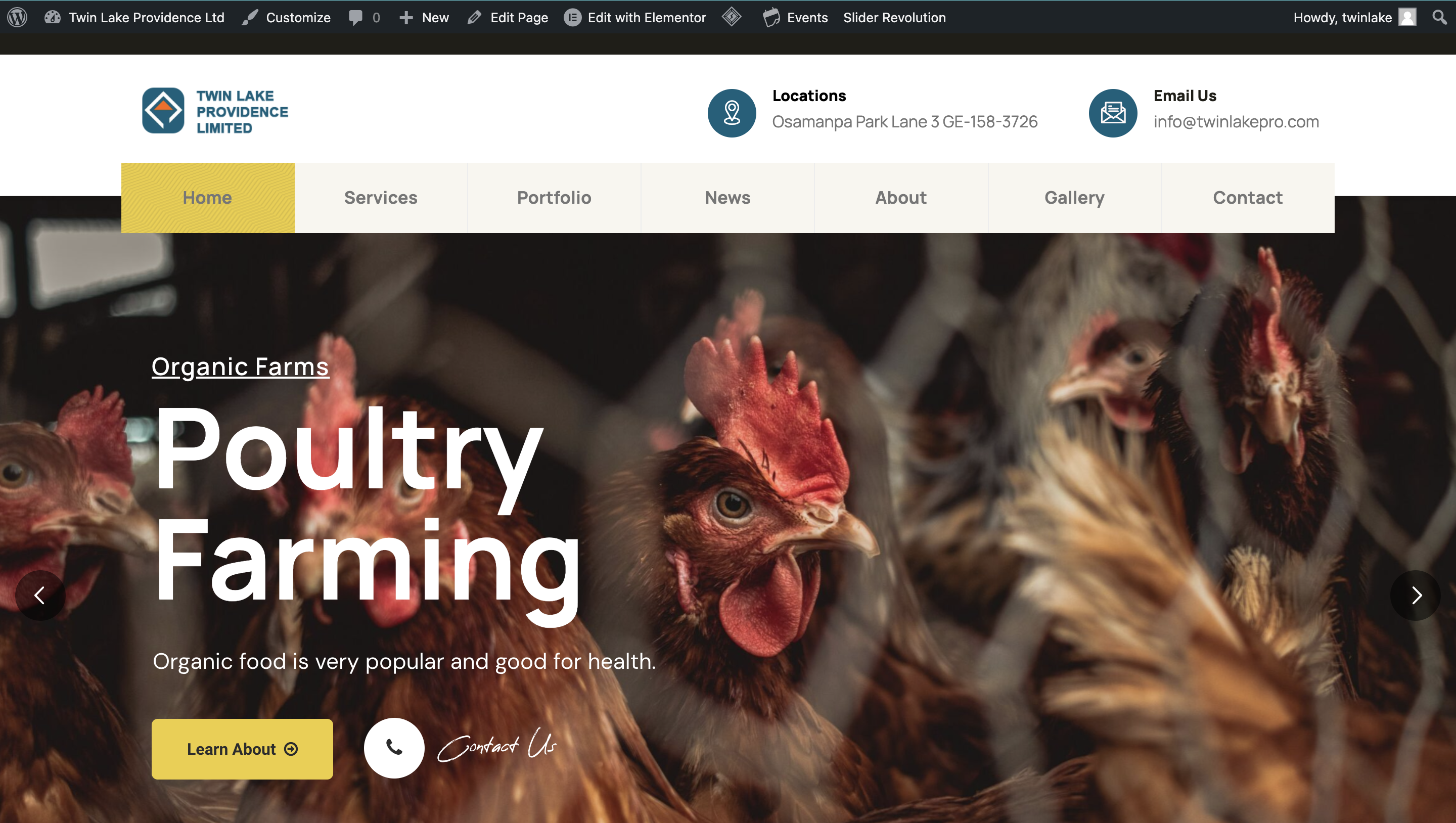 Poultry Farm Website